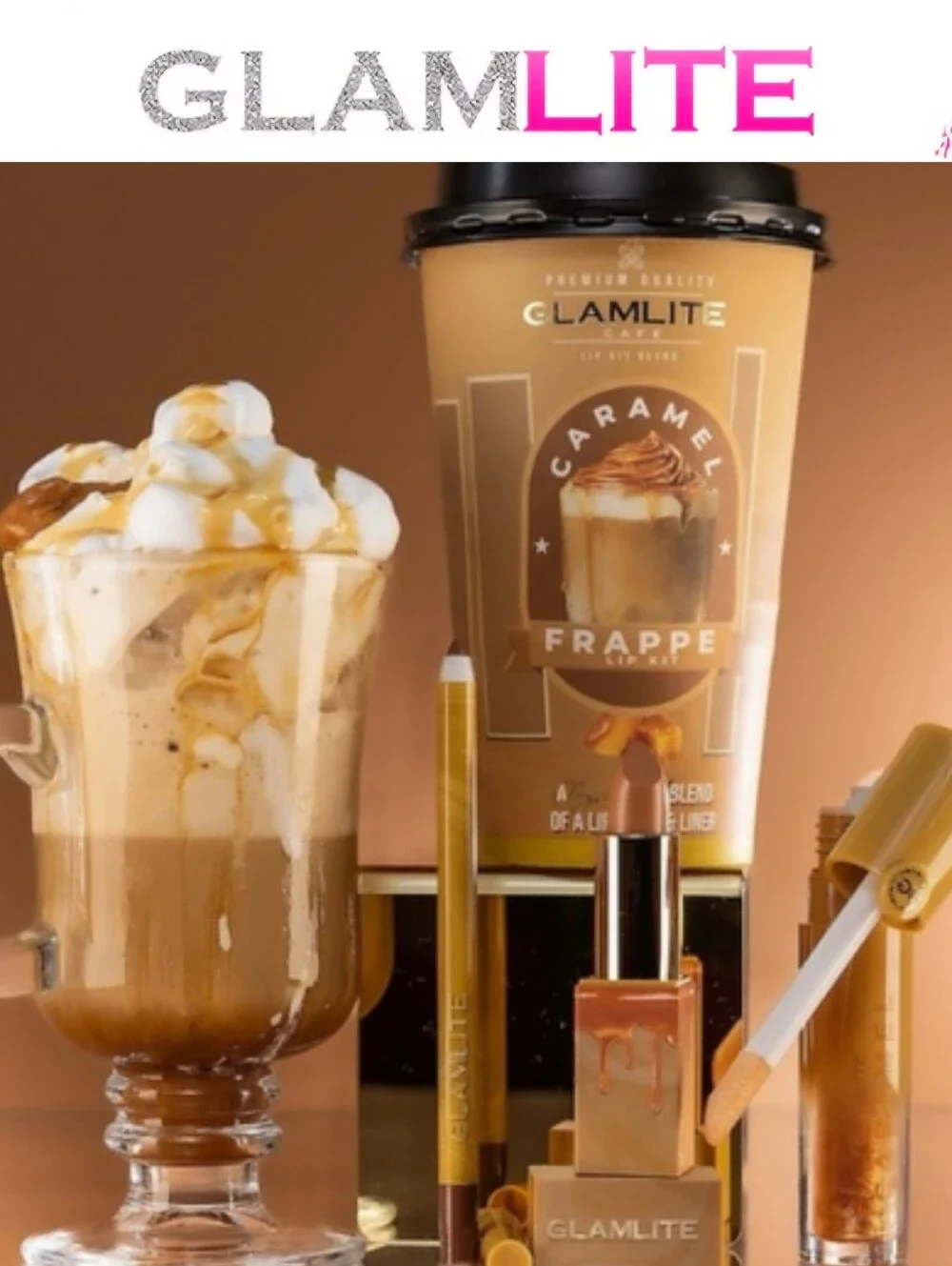 Glamlite Caramel Frappe Lip Kit